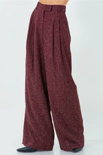 Burgundy Tweed Trousers