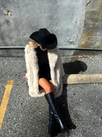 Cream Faux Fur Coat