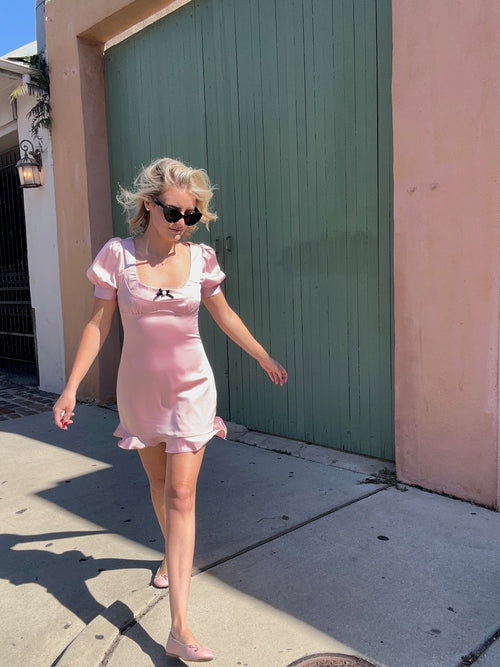 Sabrina Pink Babydoll Dress