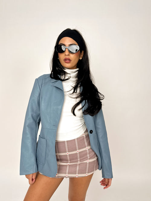 Madeline Burgundy Plaid Mini Skort