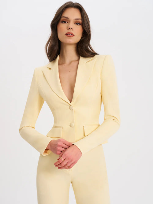 Canary Yellow Structured Blazer