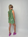 Jazzy Green Sequin Set Top