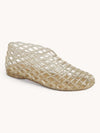 Gold Glitter Jelly Flats