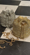Silver Rhinestone Cocktail Bag