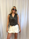 Mimi Brown Faux Leather Vest