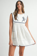 Saylor Embroidered Mini Dress