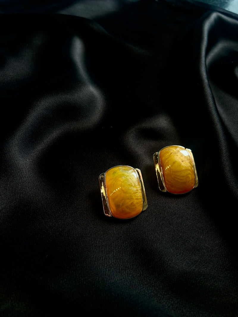 Golden Rectangle Statement Earrings