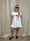 Red Ribbon & Lace Babydoll Dress