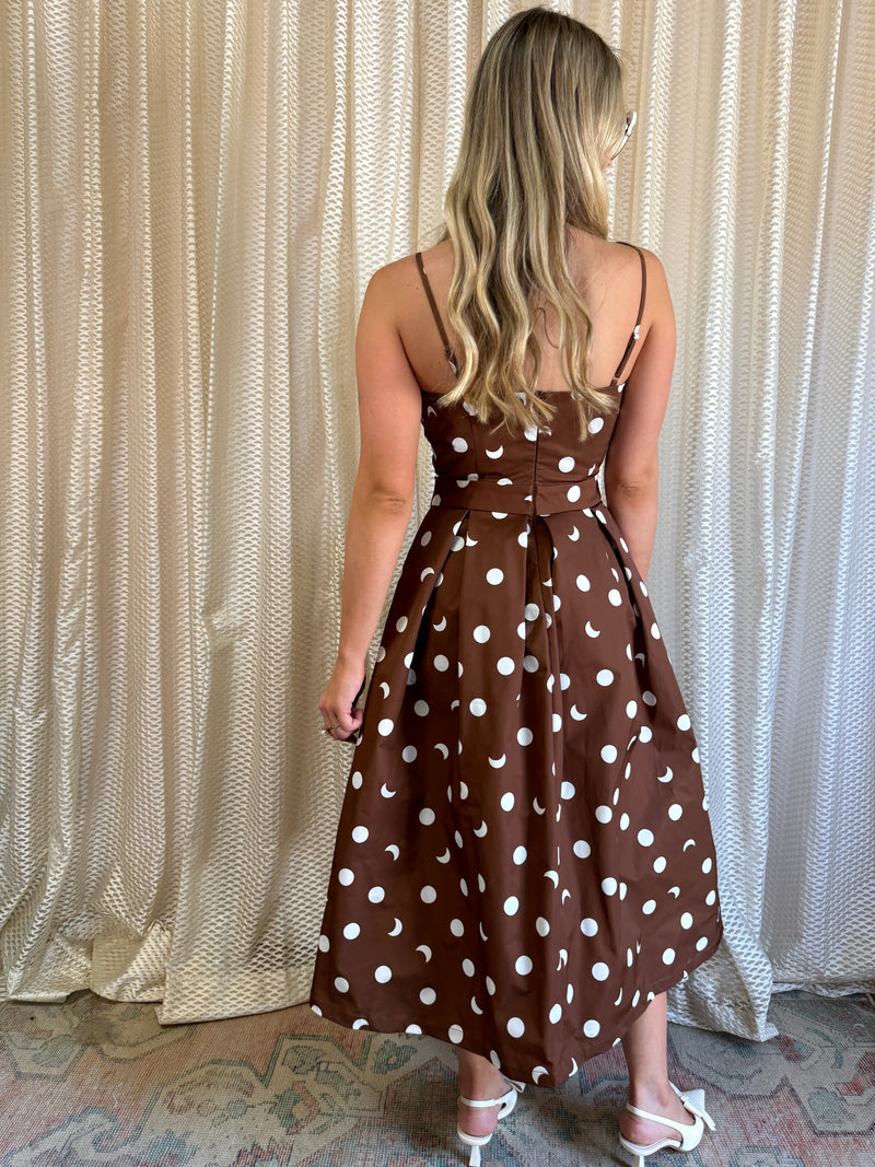 Annie Brown Polka Dot Midi Dress