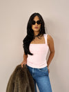 Kody Pink Square Neck Top