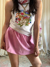 Bubblegum Pink Mini Skort