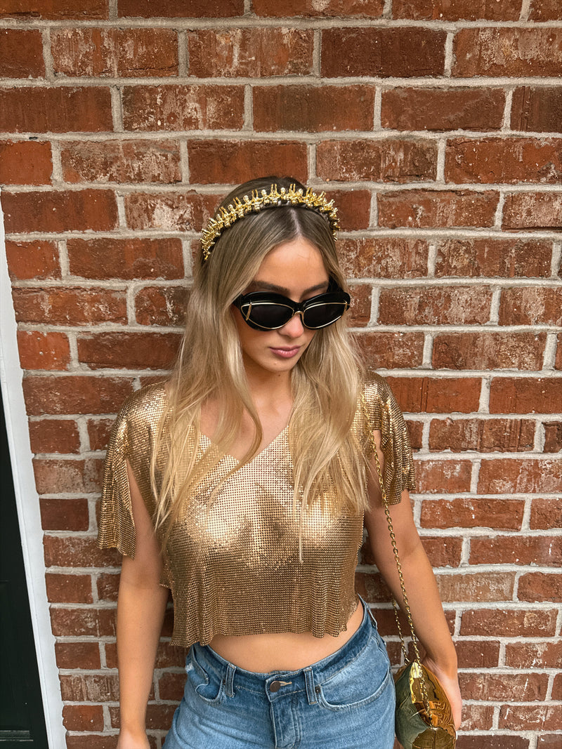 Gold Chainmail Swing Top