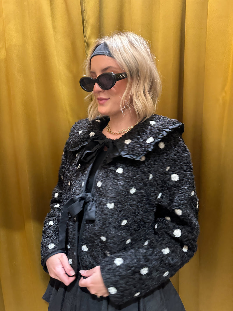 Sophie Polka Dot Sherpa Jacket