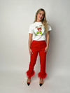 Red Feather Pants