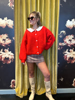 Madeline Burgundy Plaid Mini Skort
