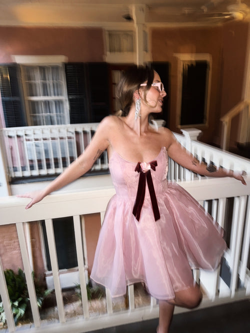 Sugarplum Pink Babydoll Dress