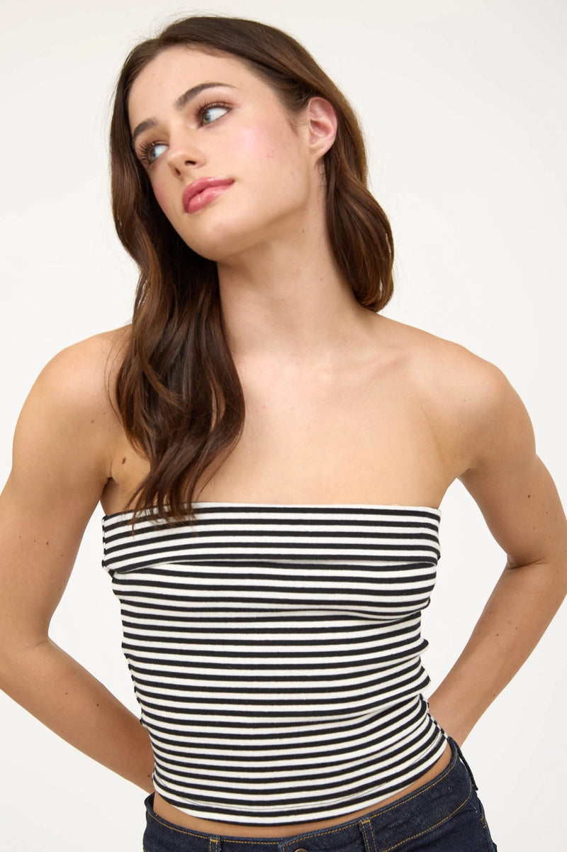 Mary-Kate Striped Tube Top