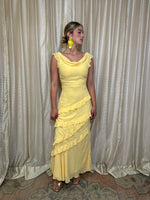 Lemon Ruffle Long Dress