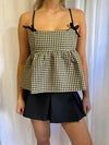 Houndstooth Bow Top