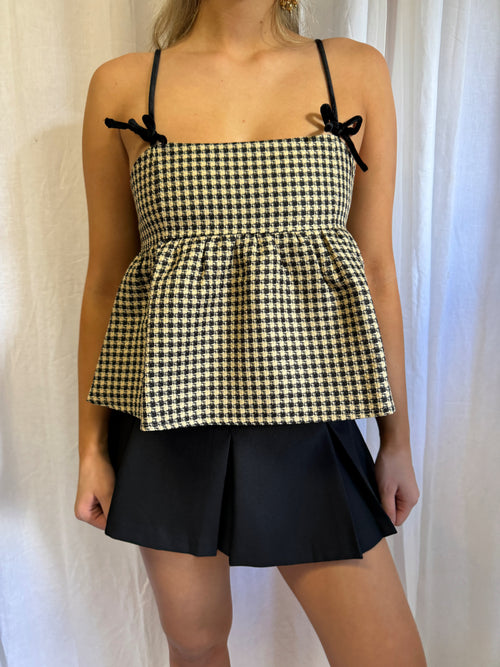 Houndstooth Bow Top