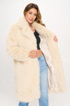 Cream Faux Fur Coat