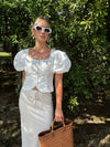 Eliza White Scalloped Blouse