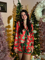 Ornament Satin Bow Pajamas