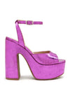 Metallic Pink Platform Heels