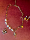 Pearl and Rhinestone Starburst Necklace