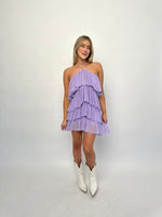 Lavender Tiered Ruffle Dress