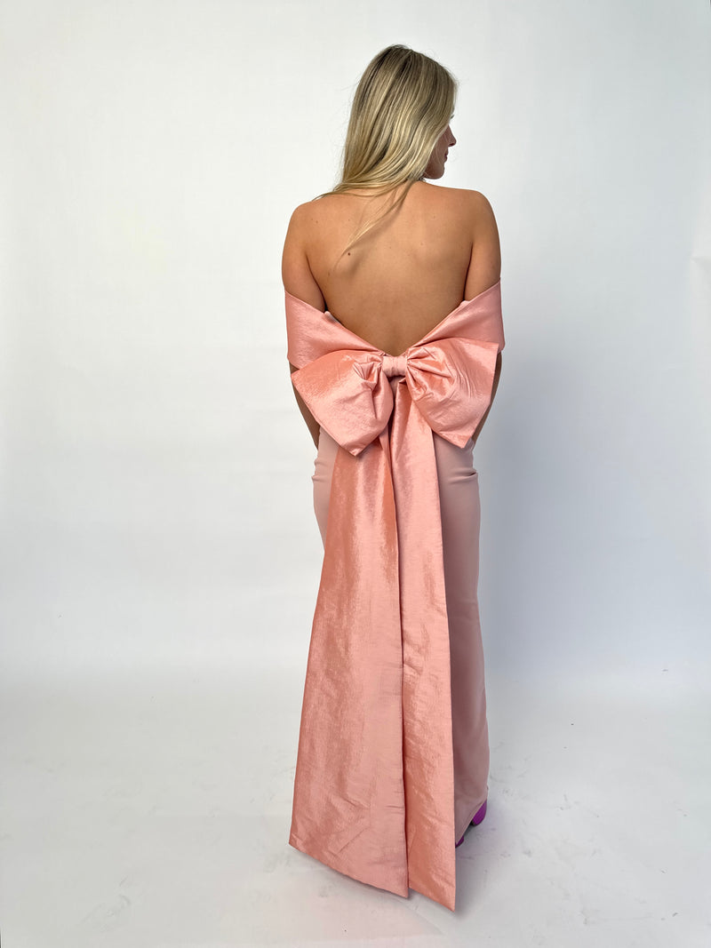 Blush Bow Back Gown