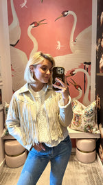 Suede Fringe Studded Jacket