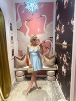 Elora Baby Blue Polka Dot Mini Dress