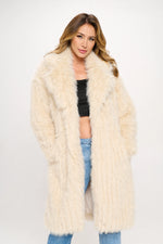 Cream Faux Fur Coat