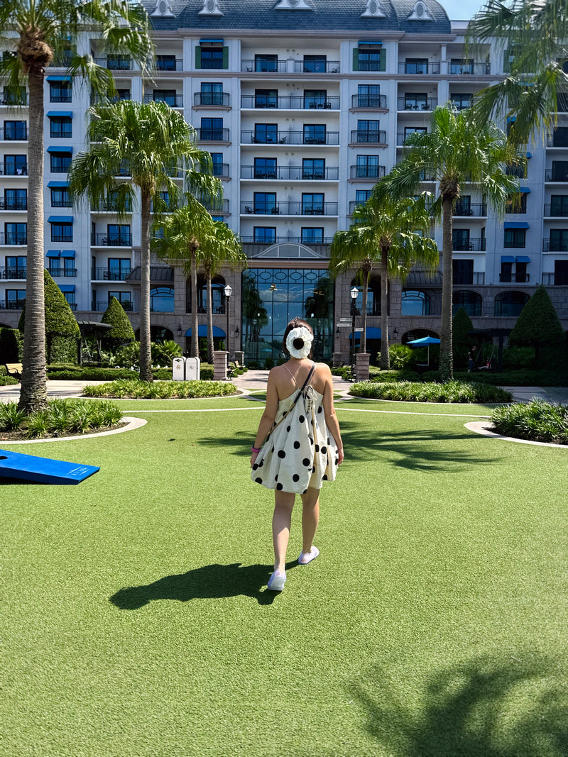 Polka Dot Trapeze Mini Dress
