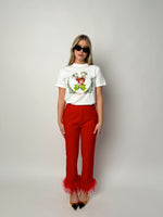 Red Feather Pants