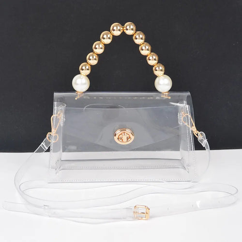 Pearl Handle Clear Bag