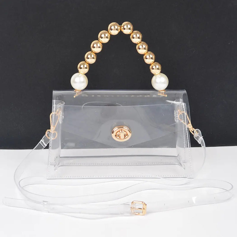 Pearl Handle Clear Bag