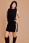 Mock Neck Sleeveless Sweater Dress