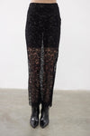 Black Sheer Lace Maxi Skirt