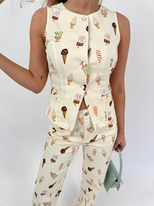 Ice Cream Shoppe Vest Top