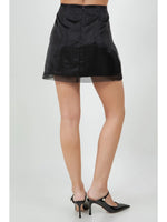 Black Organza Mini Skirt