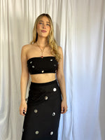 Britney Black Sequin Top
