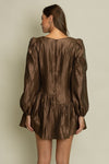 Espresso Button Down Mini Dress