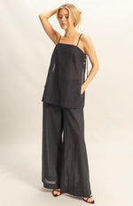 Emma Black Cotton Tunic Set