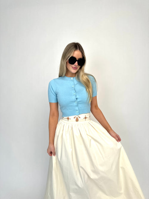 Derby Day Ivory Maxi Skirt