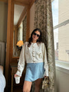 Elora Baby Blue Polka Dot Mini Dress