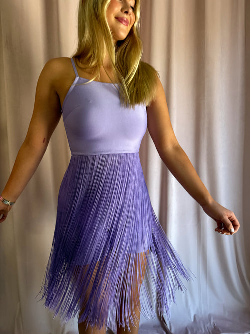 Lavender Fringe Short Set