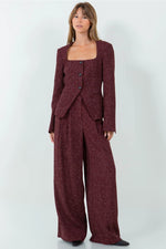 Burgundy Tweed Trousers