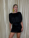 Black Organza Mini Skirt